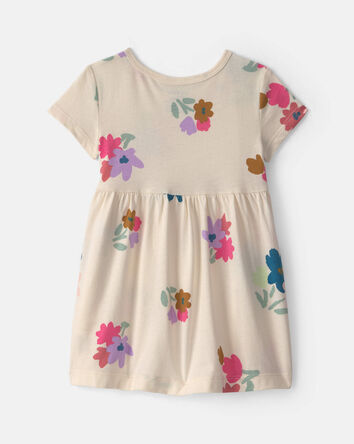 Baby Girl Floral Short-Sleeve Dress - Cream, 