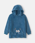 Boys Monster Fleece Loose Fit Pyjama Hoodie - Blue, image 1 of 5 slides