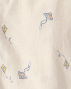 Toddler Boy 2-Piece Kite Top & Short Set - Tan/Blue, image 2 of 4 slides