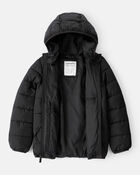 Kid Hooded Puffer Jacket - Black, image 2 of 4 slides