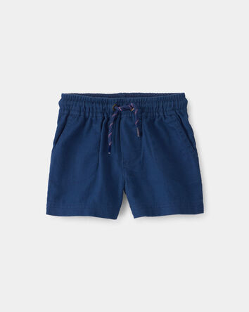 Baby Boy Twill Shorts - Blue, 