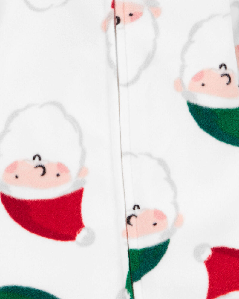 Baby Santa Zip-Up Fleece Sleeper Pyjamas, image 3 of 4 slides