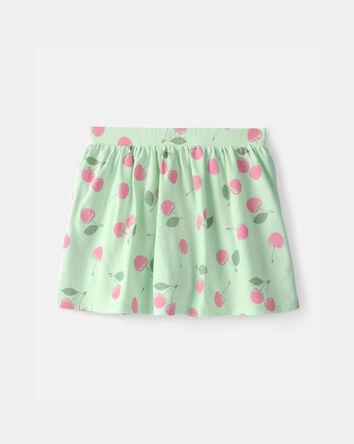 Filles - Jupe-short &agrave; motif de cerises - Vert, 