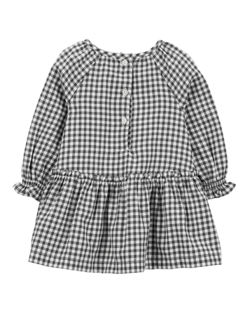 Baby Plaid Peplum Dress, 