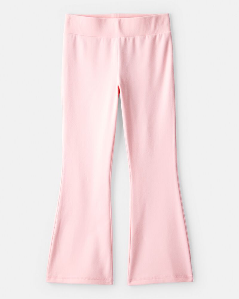 Girls Microfleece Flare Pants - Pink, image 1 of 4 slides