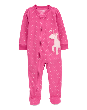 Toddler 1-Piece Unicorn Fleece Footie Pyjamas, 