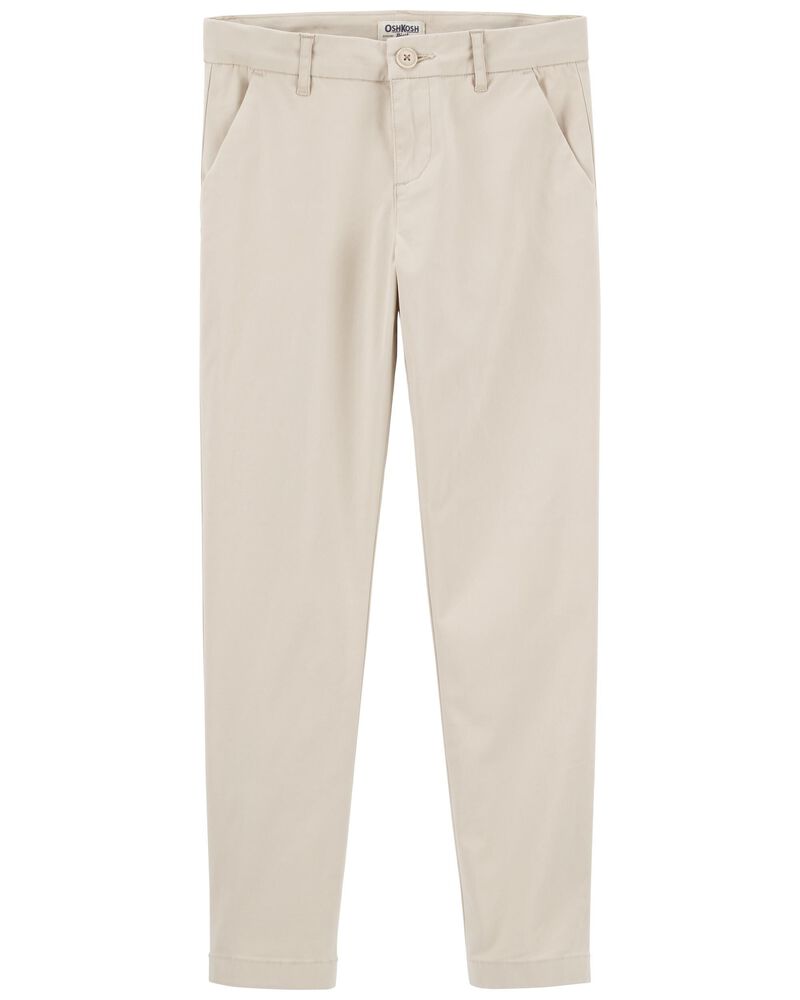 Boys Flat Front Chino Pants, image 1 of 2 slides