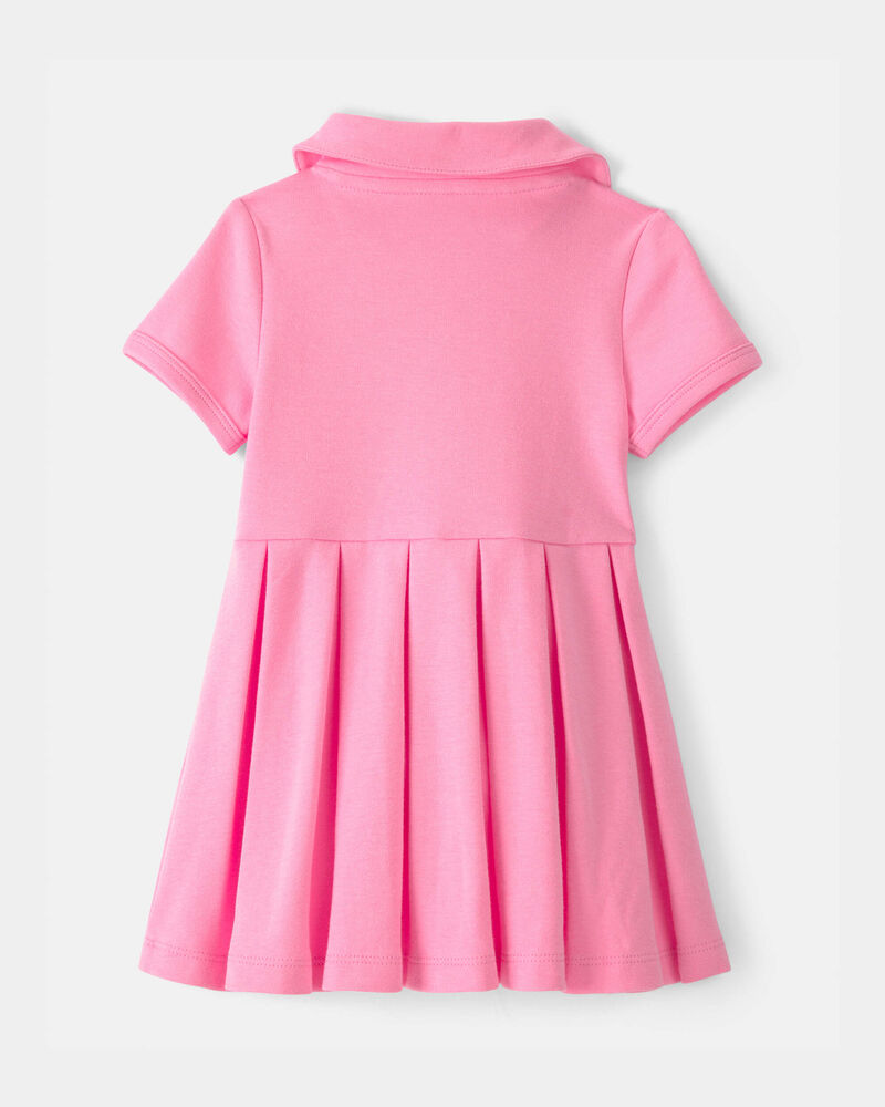 Baby Girl Pleated Tennis Dress - Pink, image 2 of 5 slides