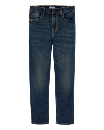 Enfant Jeans droit (coupe &eacute;troite) - d&eacute;lavage teint&eacute; authentique, 
