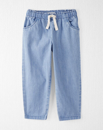 Organic Cotton Chambray Pull-On Pants
, 