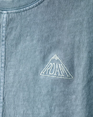 Garçons - T-shirt en coton Roam à manches courtes - Bleu, 