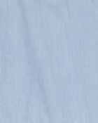 Baby Two-Toned Short-Sleeve Denim Dress, image 3 of 4 slides