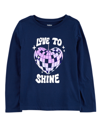 Kid Love to Shine Long-Sleeve Shirt - Navy, 