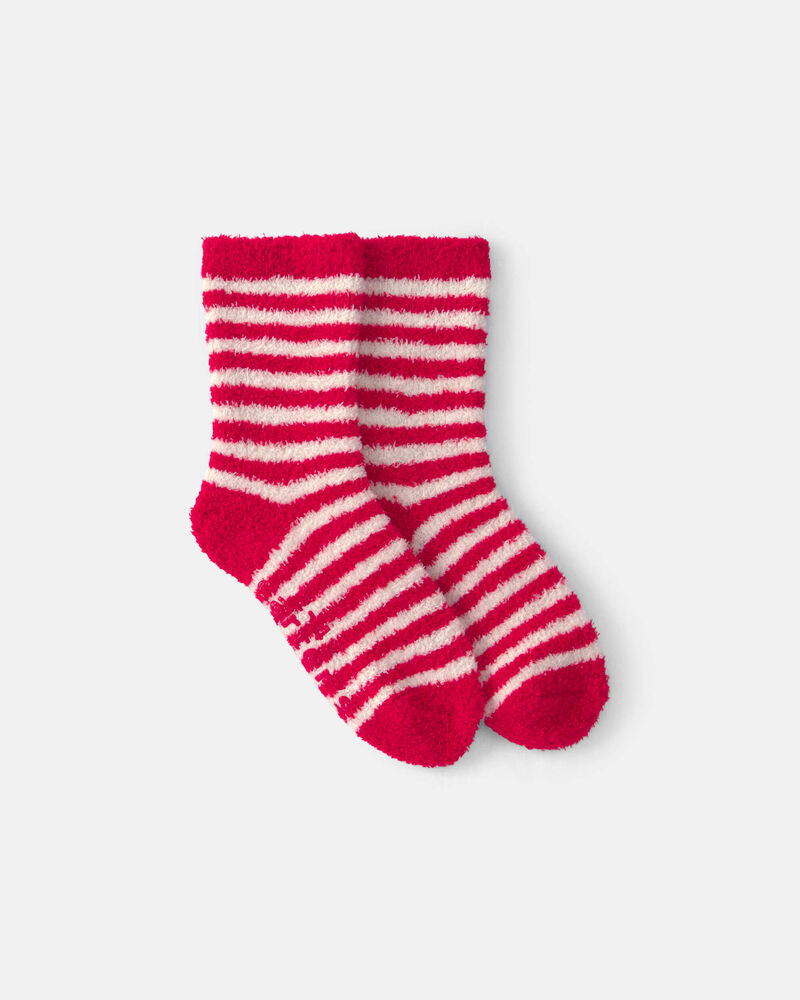 Tout-petit - Chaussettes douillettes &agrave; rayures de No&euml;l - Rouge/Blanc, image 1 sur 1 diapositives