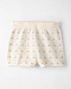 Filles - Ensemble de chandail en tricot de coton biologique &agrave; motif floral miel, image 2 sur 4 diapositives