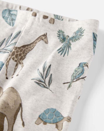 Baby Safari Print Organic Cotton 2-Piece Pyjamas, 