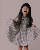 Toddler Girl Avenue Twirl&trade; Gingham Scalloped Dress in Gingham - Grey, image 1 of 6 slides