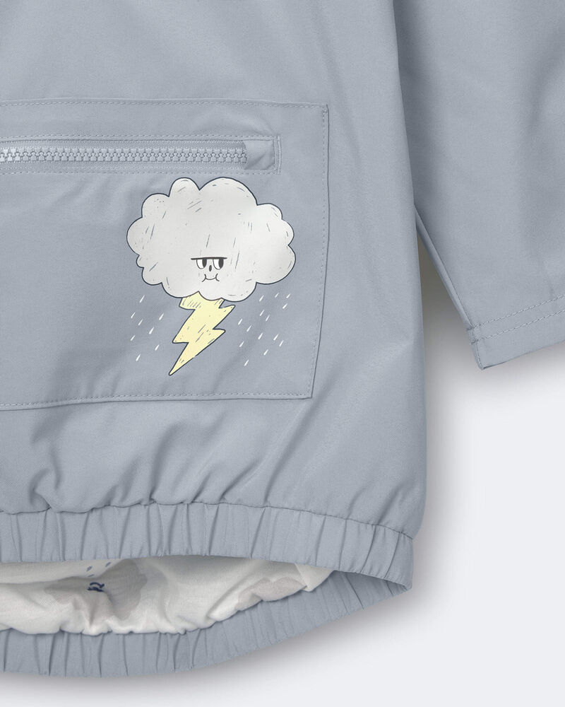 Tout-petit - Chandail imperm&eacute;able &agrave; capuchon, nuage et &eacute;clair - Bleu p&acirc;le, image 7 sur 7 diapositives
