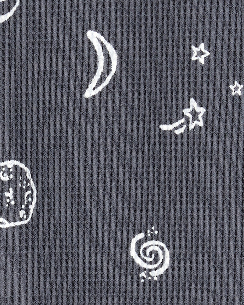 Baby Boy Space Print 2-Way Zip Thermal Sleeper, image 2 of 3 slides