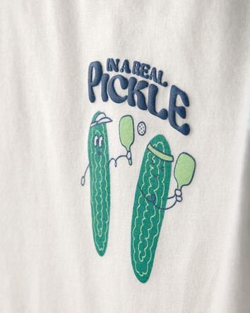 Baby Boy Pickleball Polo Shirt - Green/Ivory, 