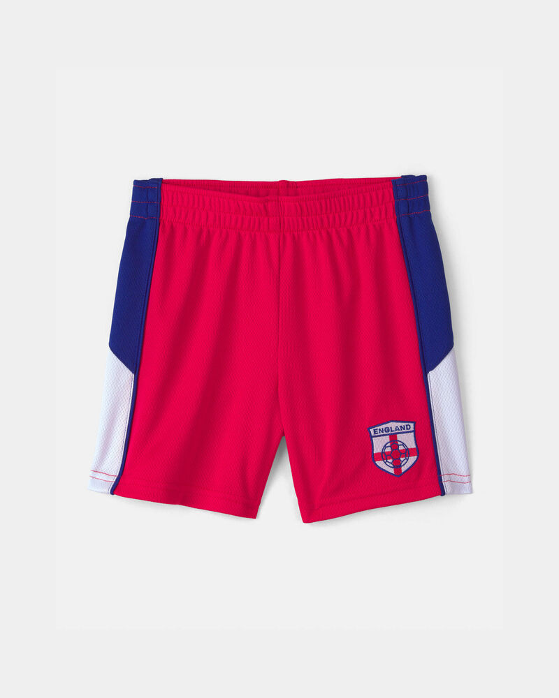 Toddler Umbro England Mesh Soccer Shorts - Red/Blue/White, image 1 of 8 slides