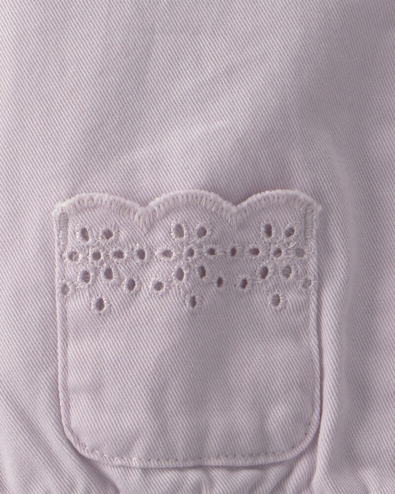 Baby Girl Twill Bomber Jacket - Purple, image 2 of 3 slides