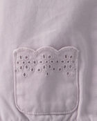 Baby Girl Twill Bomber Jacket - Purple, image 2 of 3 slides