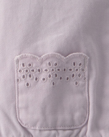 Baby Girl Twill Bomber Jacket - Purple, 
