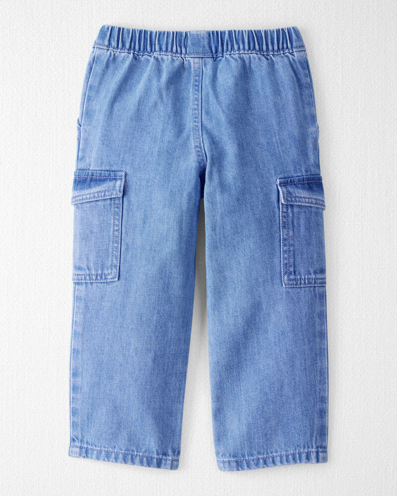 Tout-petit - Pantalon cargo en denim de coton biologique, image 2 sur 5 diapositives