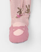 Toute-petit fille - Pyjama ajust&eacute; 1 pi&egrave;ce en coton &agrave; imprim&eacute; de lapins et ballerines &ndash; Rose, image 4 sur 4 diapositives