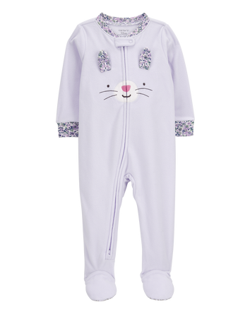 Toddler 1-Piece Bunny Fleece Footie Pyjamas, 