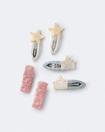 Toddler Girl 6-Pack Sandcastle Hair Clips, 