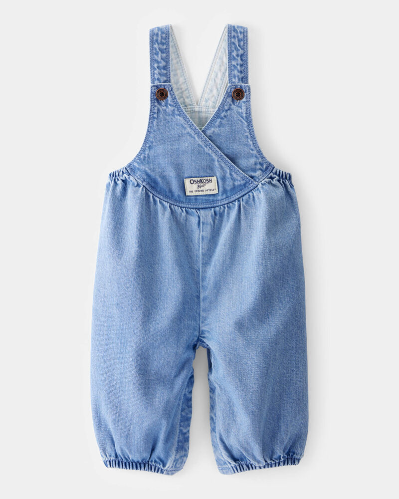 Baby Nostalgic Chambray V-Neck Overalls  - Ozone Wash, image 1 of 5 slides