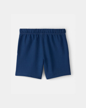 Gar&ccedil;ons - Shorts en Jersey bouclette - Bleu, 