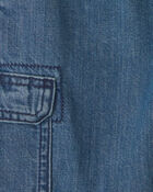 Gar&ccedil;ons - Short cargo en denim - D&eacute;lav&eacute; fonc&eacute;, image 4 sur 4 diapositives