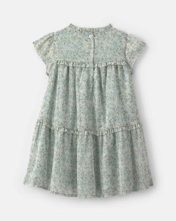 Toddler Girl Floral Occasion Dress - Green, 
