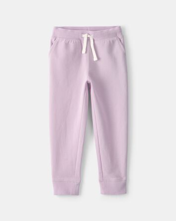 Toddler Girl Drawstring Knit Joggers - Purple, 
