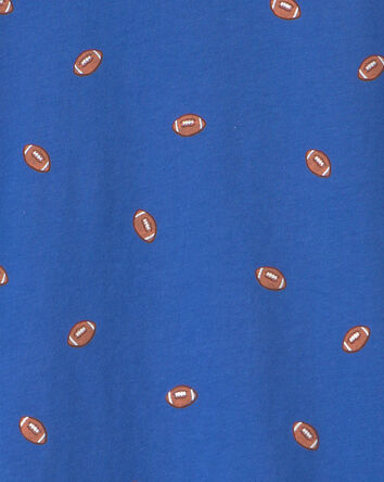 Boys Football Long-Sleeve T-Shirt - Blue, 