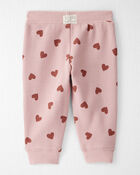 B&eacute;b&eacute; fille - Ensemble haut et pantalon en tricot gaufr&eacute; fait avec du coton biologique, image 2 sur 4 diapositives