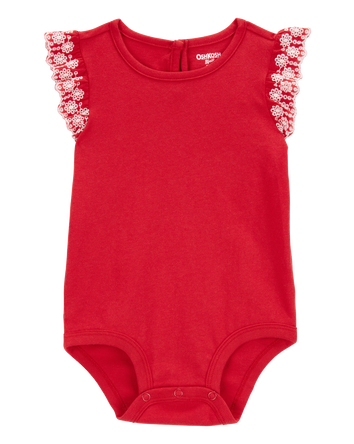 Baby Eyelet Ruffle Bodysuit, 