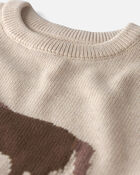 Kids Organic Cotton Horse Sweater Knit Pullover, image 2 of 3 slides