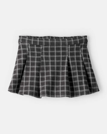 Tout-petit fille - Jupe-short à carreaux - Gris, 