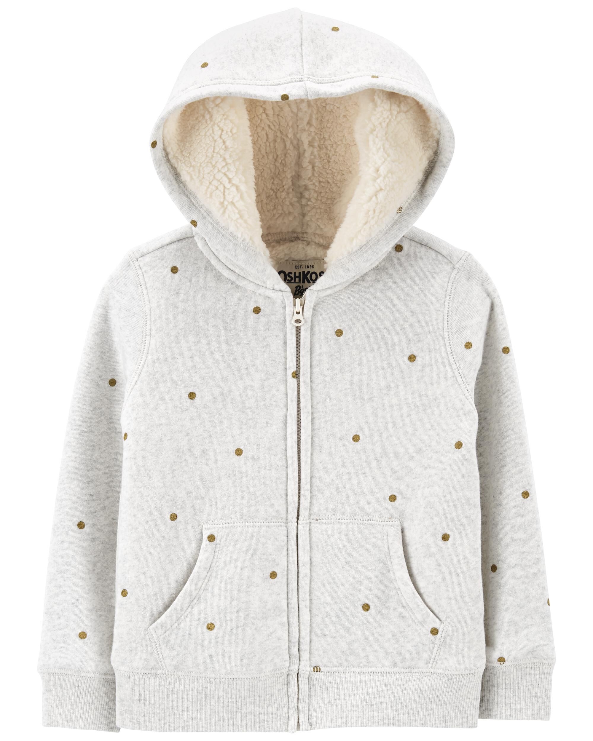 Sherpa zip shop up hoodie
