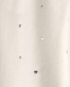Filles - Pantalon &agrave; coupe ballon en molleton &agrave; motif c&oelig;ur &ndash; Cr&egrave;me, image 2 sur 3 diapositives
