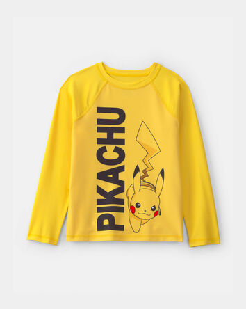 Boys Pokemon Long-Sleeve Rashguard - Yellow, 