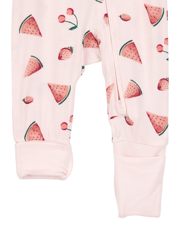 Baby Watermelon 2-Way Zip PurelySoft Footless Sleeper, 