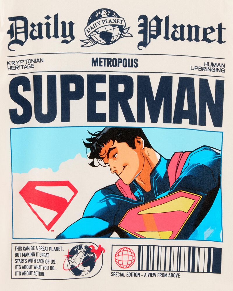 Boys Super-Man Newspaper Tee, image 2 of 2 slides