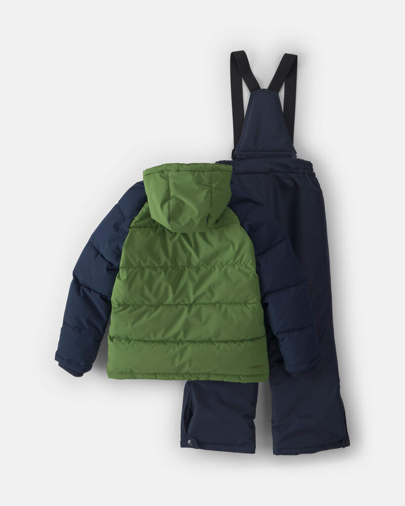 Boys 2 Piece  Puffer Snowsuit - Green, image 2 of 13 slides