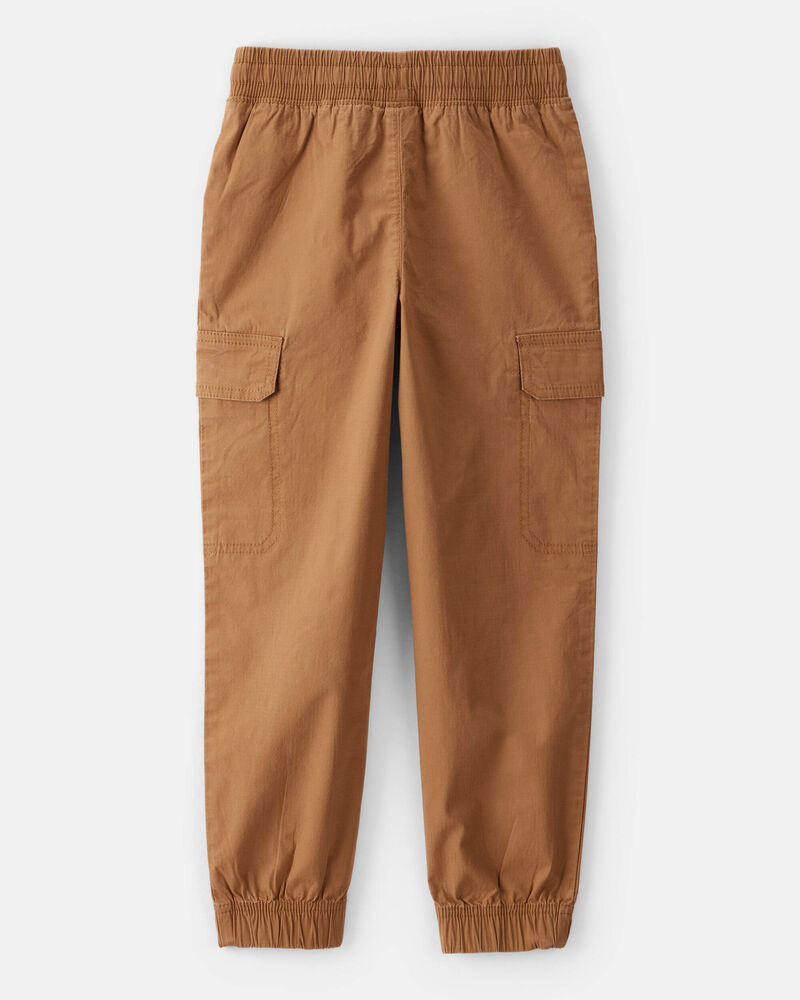Boys Cotton Fashion Cargo Pants - Brown, image 2 of 5 slides
