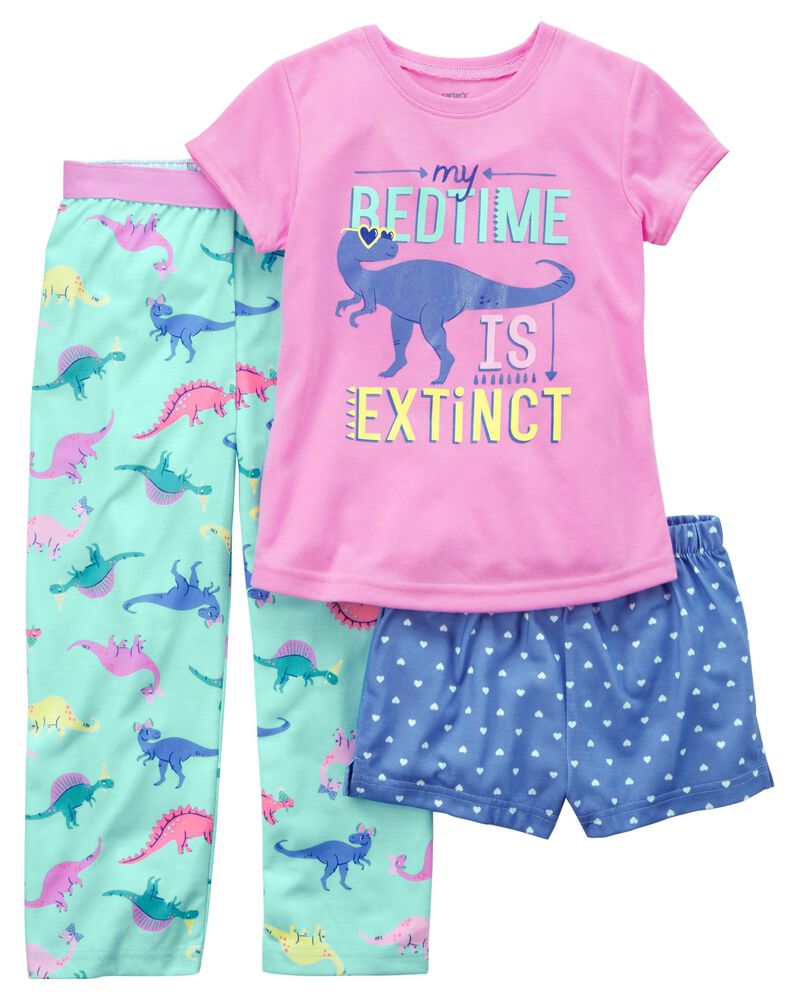 3 Piece Dinosaur Jersey Pjs Carters Com